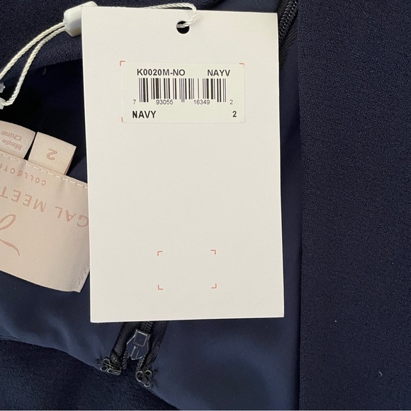 Gal Meets Glam Navy Flare Dress NWT Size 2 - Picture 7 of 7